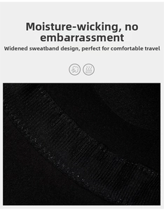 Detail of the widened moisture-wicking sweatband inside the black wool felt jazz hat