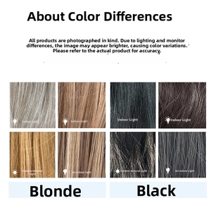 Comparison of blonde and black wig color shades under four different lighting conditions