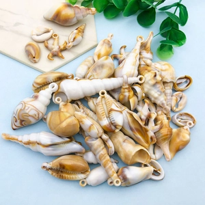 Macro di ciondoli a forma di conchiglia e stella marina per creazioni di gioielli DIY