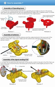 Detailed assembly guide for remote control submarine transmitter with PCB and antenna