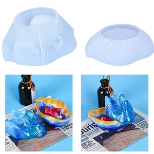 Swan Shape Storage Box Silicone Mold Resin Casting Craft DIY Jewelry Container Handmade Tool Mirror Surface Flexible