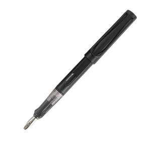 Matte black gothic parallel calligraphy pen with stainless steel EF nib and ink window