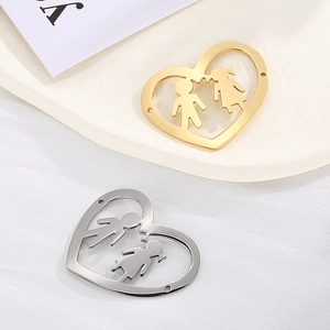 Ciondoli Cavi A Forma Di Cuore In Acciaio Inossidabile DIY Ciondoli Per Gioielli Per Bracciale Collana