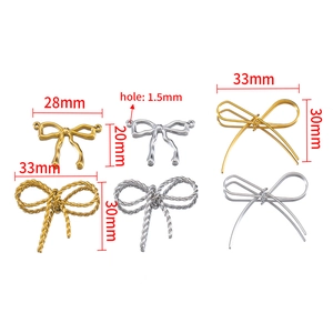 Polished gold and silver stainless steel butterfly pendants in various sizes for DIY jewelry