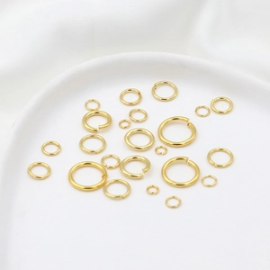 Copper Gold Plated Open Jump Rings Jewelry Connectors For DIY Handmade Necklace Earring Jewelry Making Accessories