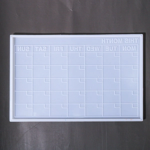 Translucent silicone moon calendar mold with 'THIS MONTH' text for resin DIY projects