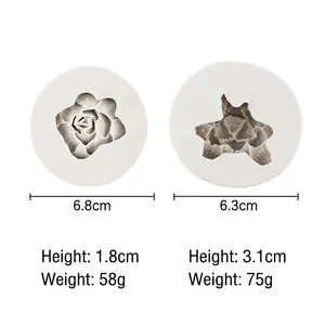 Silicone flower succulent molds for DIY resin casting and cactus pot decorations