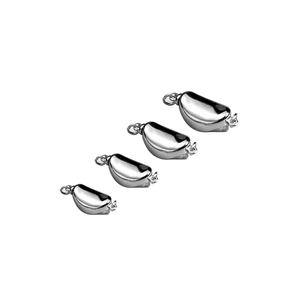 925 sterling silver oval shape sycee clasps in four sizes for DIY pearl jewelry bracelets