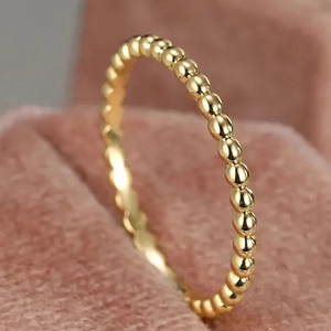 Anello Minimalista Con Perline Bolla Impilabile Per Donna Elegante Rame E Zircone Gioielli Di Moda Lucidati Accessori