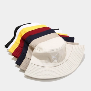 Foldable punk style bucket hat featuring skeleton embroidery in various trendy colors