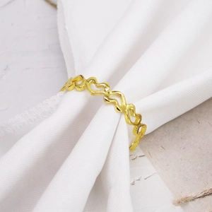 Heart Napkin Rings Alloy Metal Hollow Cutout Elegant Table Decoration For Wedding Valentine Dinner