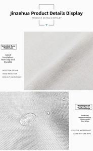 Detail of waterproof heat-resistant placemat fabric showing weave texture and water droplets
