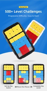 Detail of magnetic puzzle featuring 500 levels and progressive challenge game logic