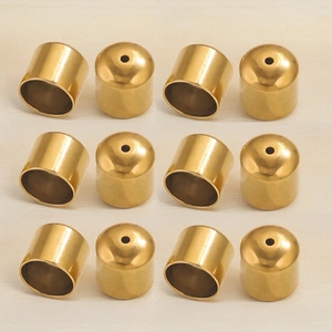 Embouts cylindriques en acier inoxydable doré poli avec trou de précision pour bijoux DIY