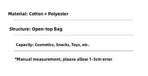Detailed material specifications for quilted cotton storage basket showing fabric composition
