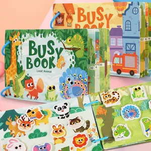 Early Education Busy Book Montessori Quiet Toy Reusable Cognitive Interactive Learning Preschool Paper Cardboard