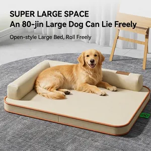 Panier Pour Chien Imperméable Canapé Bordure En L Tissu Technique Orthopédique Lavable Résistant Aux Morsures Pour Grands Chiens