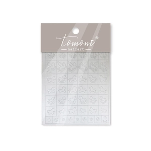 Detailed relief nail art stickers featuring Pegasus and horse motifs in transparent design