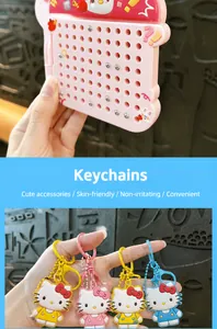 Creative rabbit magnetic bead drawing board keychain toy for fun and stress relief