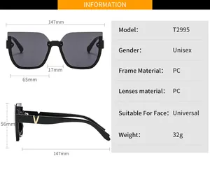 Detailed sizing chart and technical specifications for these vintage cat-eye sunglasses
