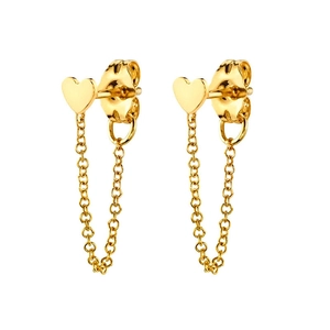 Orecchini A Nappa A Cuore Per Donna Trendy Minimalista Catena Lunga Pendente Gioielli In Rame Con Perno In Argento Sterling 925