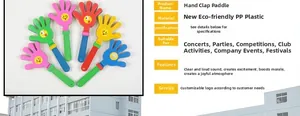Aplaudidores de plástico de colores con diseño de carita sonriente para animar eventos