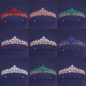 Elegant Bridal Crown Tiara Alloy Rhinestone Crystal Hair Headpiece For Wedding Evening Party Women Accessories