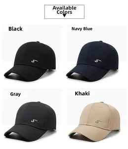 Collage of baseball caps in black, navy, grey, and khaki with Sport embroidery detail