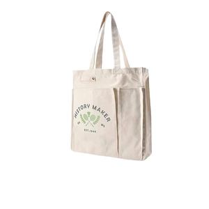 Bolso tote minimalista de lona blanco roto con gráfico deportivo de bádminton