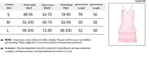 Size chart for deep V neck backless jumpsuit showing bust, waist, and hip measurements