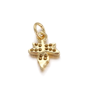 Macro shot of gold-plated dragonfly charm pendant for jewelry making with dot textures