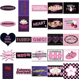 55 black and purple cool aesthetic waterproof vinyl stickers for laptops and skateboards