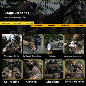 Tactical hard shell gloves detail showing impact protection and reinforced palm grip