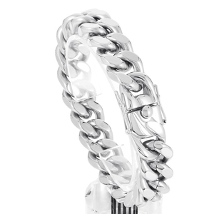 Bracelet Collier Chaîne Gourmette Acier Inoxydable Hip Hop Streetwear Bijoux Polis Pour Hommes