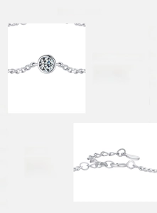 Macro detail of S925 sterling silver bracelet showing D color VVS1 moissanite stone