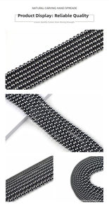 Gros plan de perles de térahertz polies de 6mm avec éclat métallique pour bijoux DIY