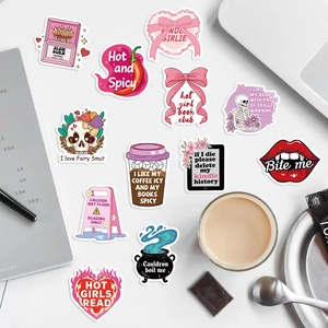 50pcs Hot Girl Reading waterproof stickers for laptop, guitar and Kindle decoration