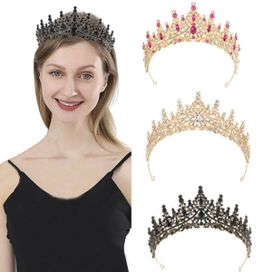 Luxury Bridal Tiara Crown Alloy Rhinestones Sparkling Wedding Birthday Party Hair Accessories For Women