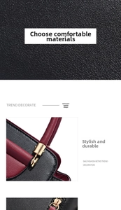 Detailed view of bicolor litchi pattern leather handbag with gold metal hardware
