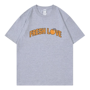 T-shirt Sturniolo Triplets Love Varsity gris chiné avec imprimé graphique Fresh Love