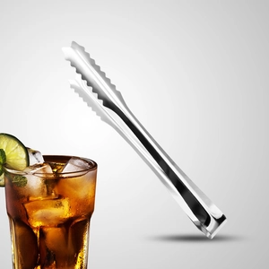 Stainless Steel Ice Tongs Mini Sugar Food Tongs With Serrated Head For Bar Party Buffet Kitchen Utility Tools