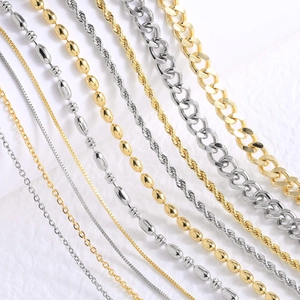 Halskette Kette Für Herren Damen DIY Schmuck Kupfer Gold Platin Überzogen Kubanischen Seil Box Link Minimalistische Accessoires