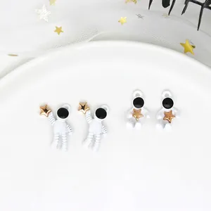 Astronaut Spaceman Charms Zinc Alloy Enamel Pendants For DIY Jewelry Making Bracelets Necklaces Star Theme