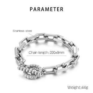 Bracelet En Acier Inoxydable Fermoir À Bascule Tête De Mort Chaîne Cubaine Style Gothique Industriel Pour Hommes