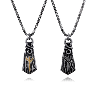 Viking Rune Algiz Symbol Pendant For Men Stainless Steel Nordic Vintage Jewelry Algiz Pendant Only Without Chain