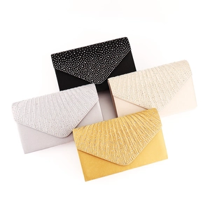 Women Rhinestone Satin Evening Bag Envelope Clutch Handbag For Wedding Party Formal Event With Chain Strap