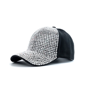 Rhinestone Baseball Cap Bling Crystal Studded Fashion Cotton Adjustable Sun Hat Breathable Outdoor For Women Men Trendy