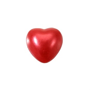 Glossy 3D red heart charm for nail art and phone case decoration on white background