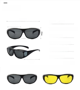 Detailed size specifications of full-frame cycling sunglasses for wind protection