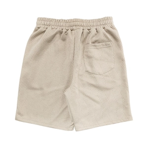 Vue détaillée du dos d'un short en maille pour homme avec texture jacquard à losanges